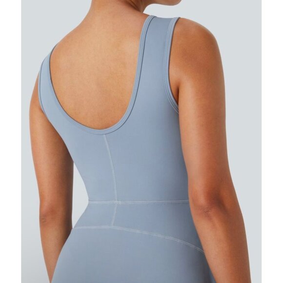 Halara Backless 2-in-1 Pocket Mini Flare Golf Active Dress Sz 2XL Womens Blue Mi - Picture 7 of 11